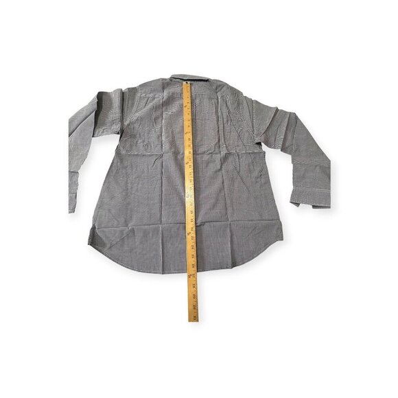 A set of 2 Uniqlo  Cotton Shirts,  Size XL, Blue dots, Black/white Gingham Check - Picture 13 of 16